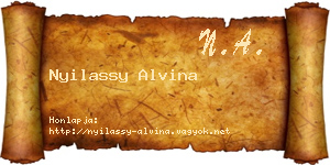 Nyilassy Alvina névjegykártya